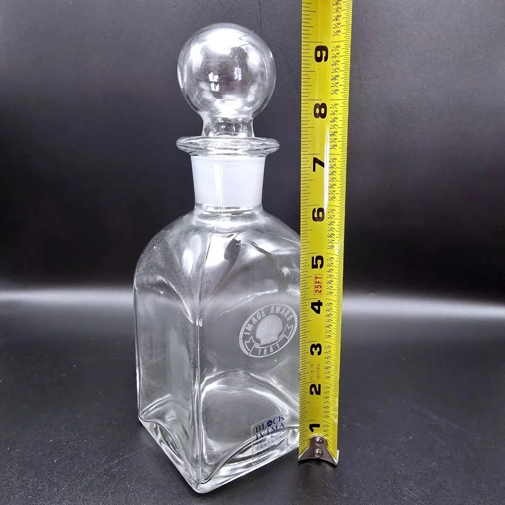 Block Ivima Hand Blown‎ Glass Decanter Image Award 1981 Designed Gerald Culotta